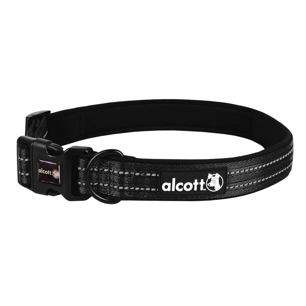 Alcott Adventure Dog Collar - Extra Small (XS) Black Nylon Pet Collar for Small Dogs - Perfect for Hiking, Walking & Outdoor Adventures