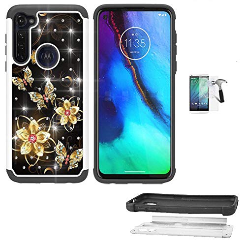 Crystal Butterfly-Black +Tempered Glass