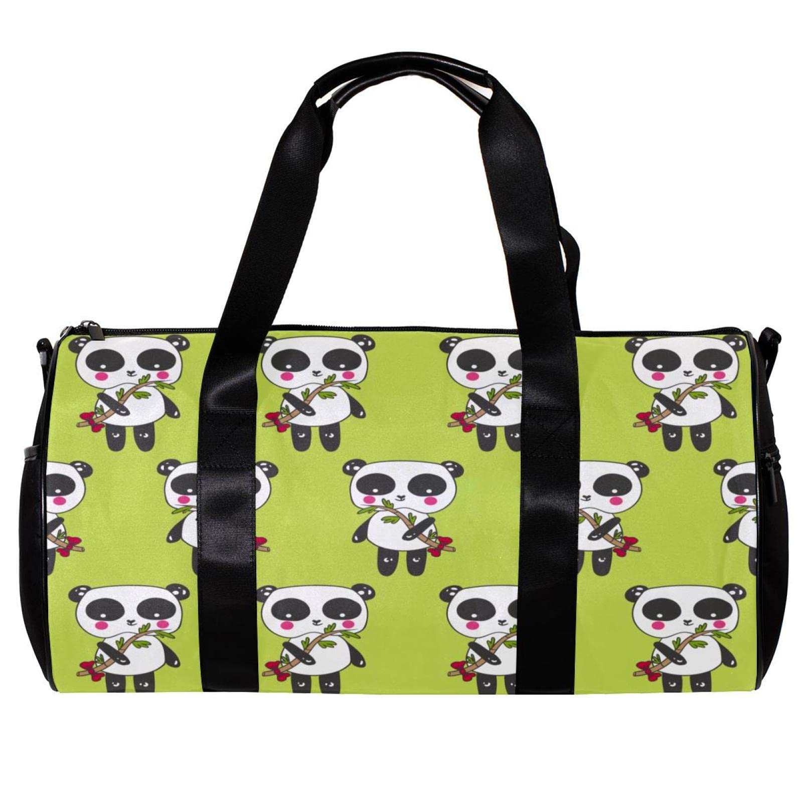 Foldable Travel Duffel Bag for Women & Men - Lightweight Gym Weekender with Cute Panda Design - Perfect for Sports, Workouts, and Weekend Getaways