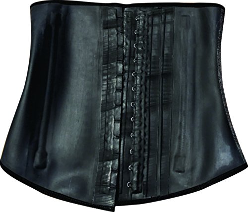 Women's Latex Waist Trainer Corset - Underbust Sport Girdle for Weight Loss & Hourglass Body Shaping - Black | Tummy Control for Workouts, Postpartum & Everyday Wear