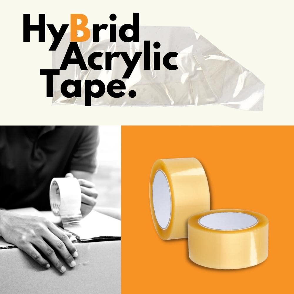 PSBM 2 Inch x 110 Yards Clear Acrylic Packing Tape - 72 Pack (1.75 Mil) for Dispenser Refill, Moving, Storage & Shipping | Heavy-Duty Packaging Tape for Box Sealing, Parcel Wrapping & Secure Transport