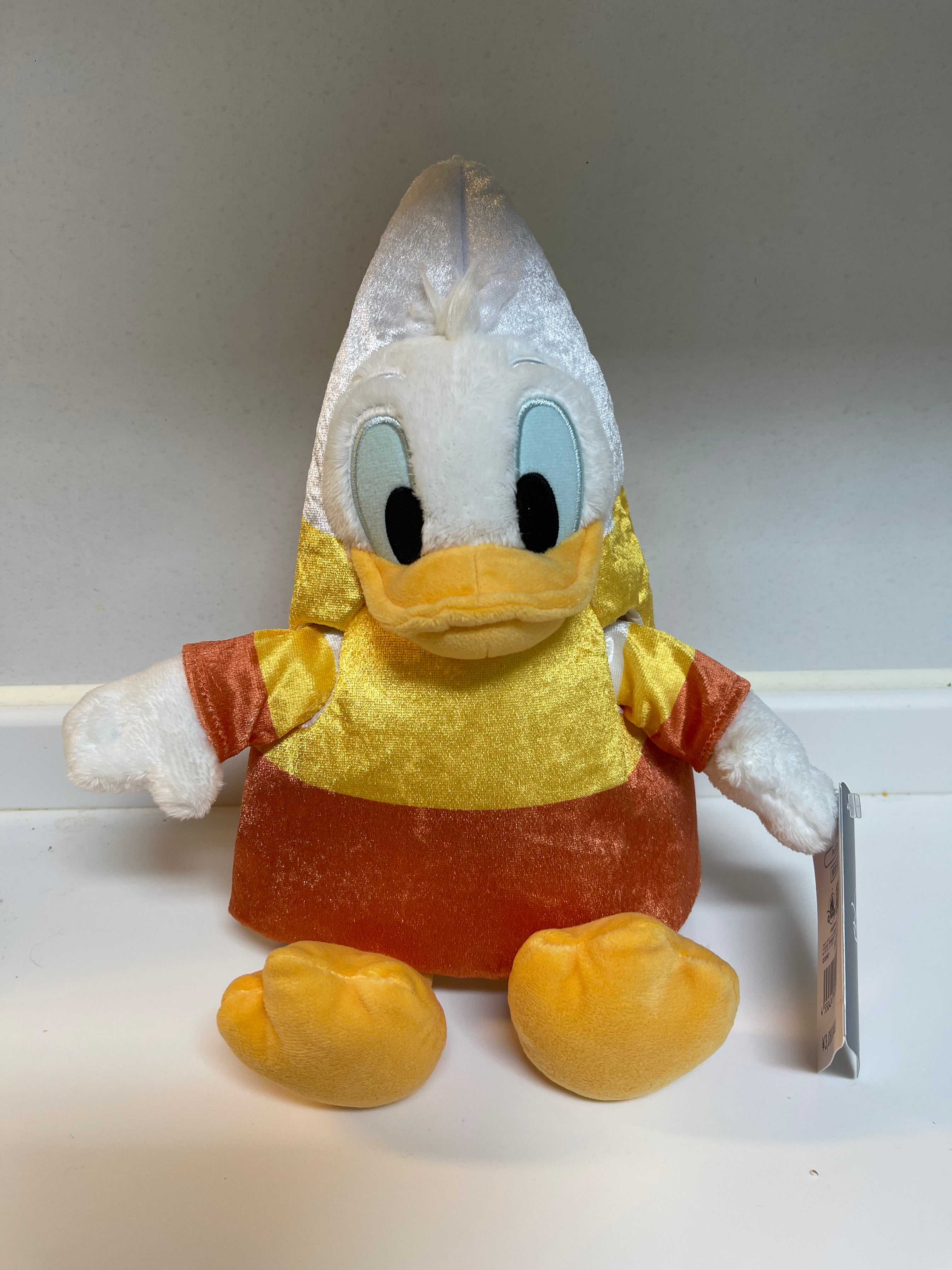 Disney Store Japan Candy Corn Donald Duck Plush Toy - Soft Stuffed Animal for Kids, Collectors & Disney Fans | Perfect for Halloween Decor, Birthday Gifts & Cuddling