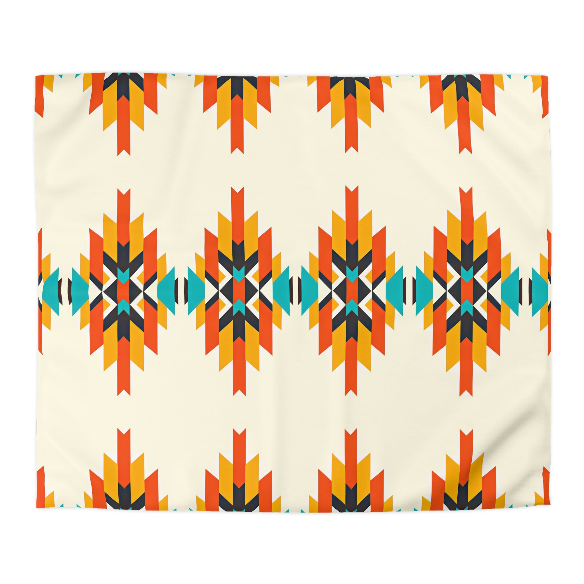 Southwestern Arrow Print Microfiber Duvet Cover Set - Soft Bedding for Queen King Bed - Boho Chic Bedroom Decor for Cozy Home & Guest Room