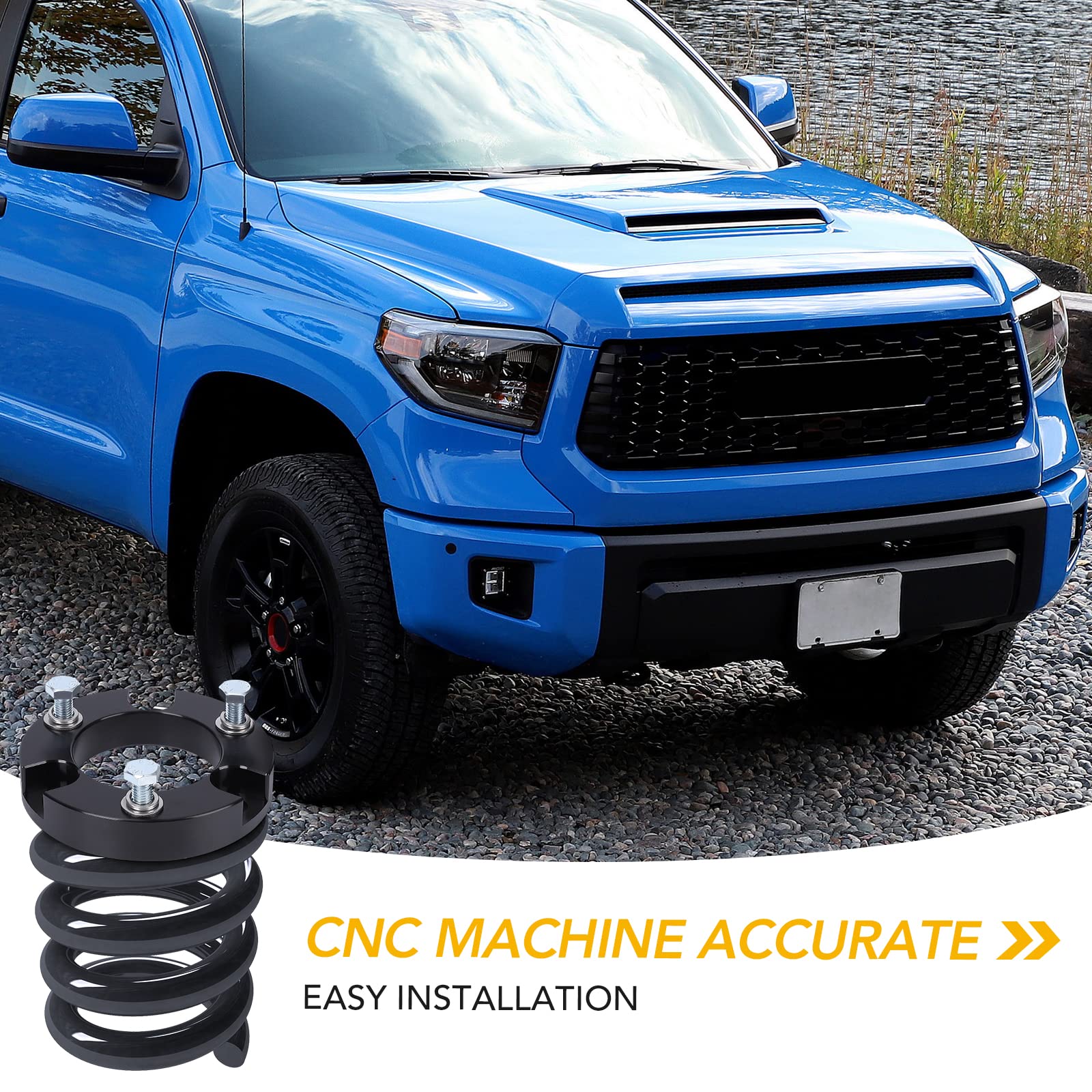GARVEE 2 Inch Front Leveling Lift Kit Strut Spacer for 1999-2006 Toyota Tundra - Off-Road Suspension Leveling for Improved Ground Clearance & Towing