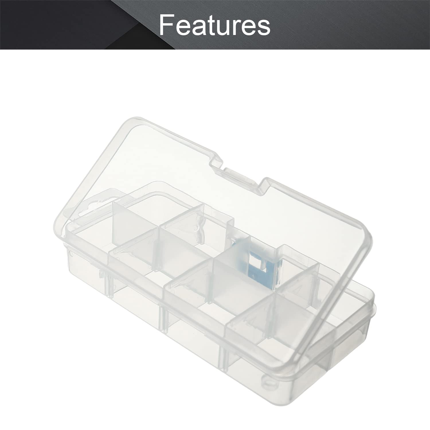 Utoolmart 2-Piece Translucent Plastic Tool Box Organizer - Storage for Hardware, Screws, Bolts, Nuts, Nails & Jewelry Beads | Perfect for Workshop, Garage & DIY Projects