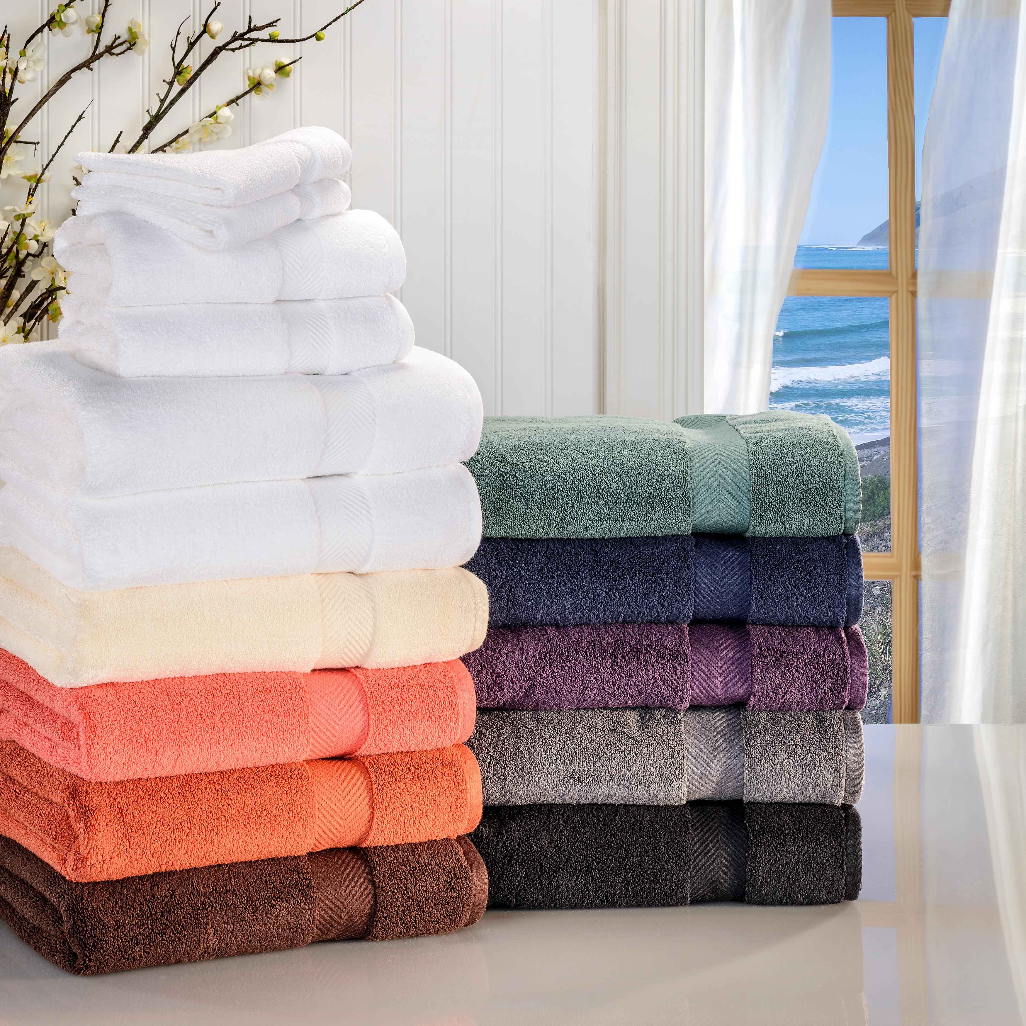 Premium 100% Cotton Zero Twist 3-Piece Bath Towel Set - Ultra Soft & Absorbent for Bathroom, Spa & Gym Use