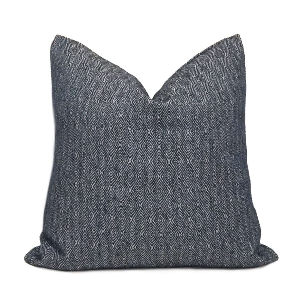 Blue Diamond Geometric Pillow Cover - Modern Decorative Throw Pillow Case for Sofa, Bed & Couch - 18x18 Inch Mid-Century Home Decor Accent