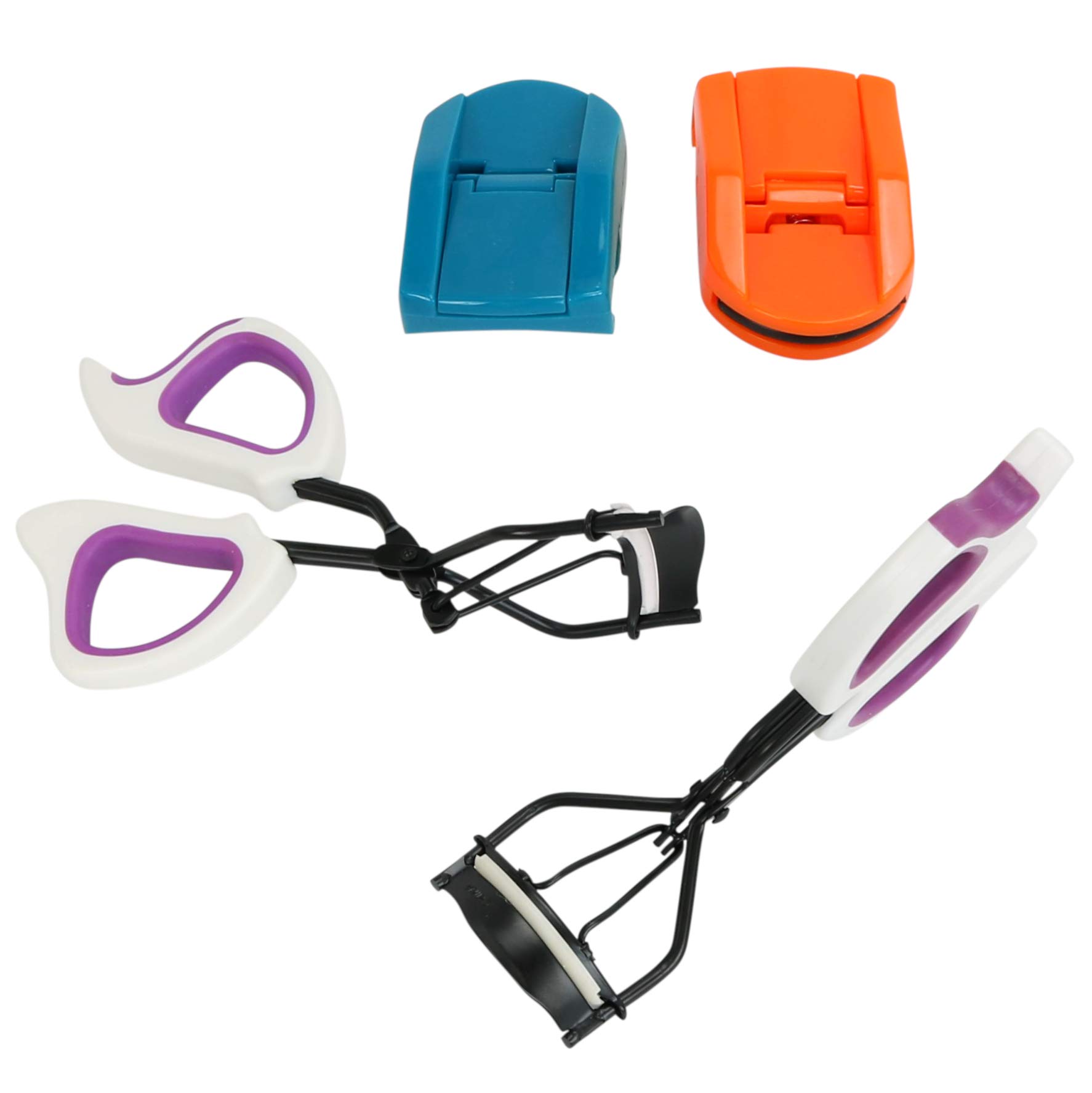 Iconikal Professional Eyelash Curler Set - 4-Pack with Travel Size for Perfect Lashes | Home Use, Travel Essential & Makeup Kit Must-Have