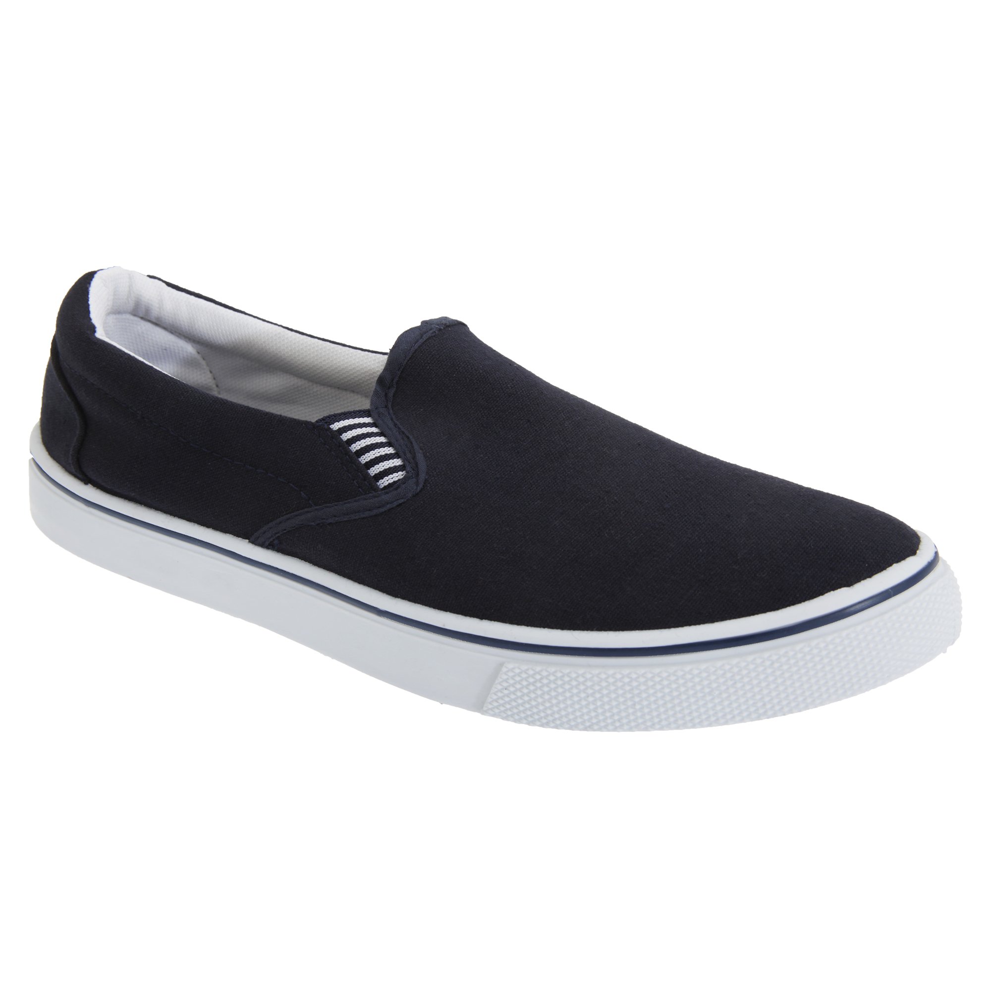 Men's Canvas Boat Shoes with Gusset - Comfortable Casual Deck Shoes for Sailing, Yachting & Summer Wear