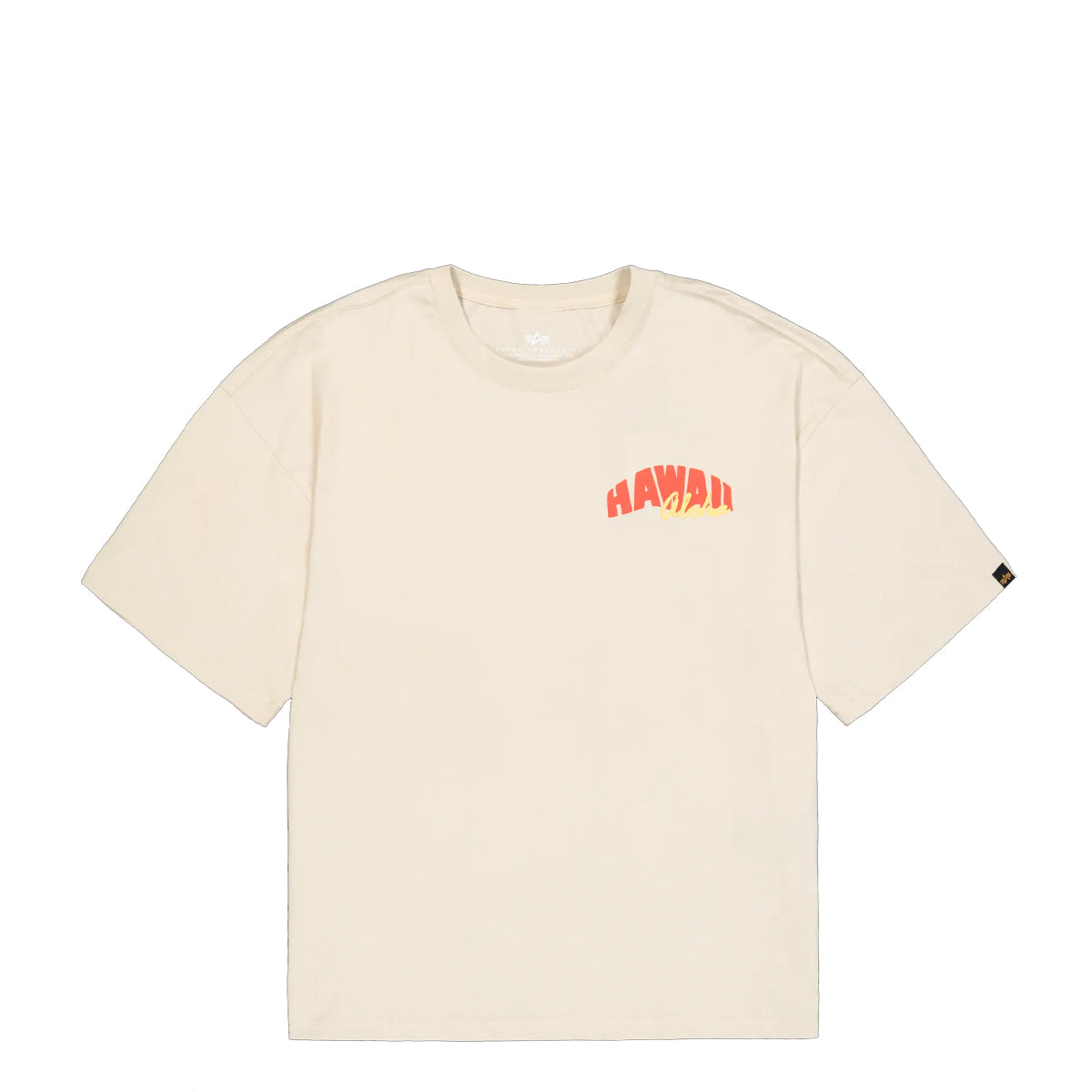 Alpha Industries Vintage Aloha Print White T-Shirt - Retro Hawaiian Style for Men & Women - Perfect for Beach, Summer & Casual Wear