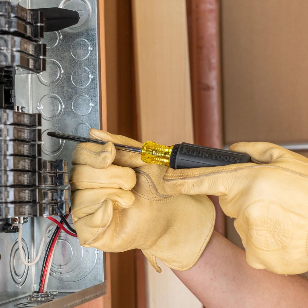 Klein Tools 85664 4-Piece Square Recess Screwdriver Set - Perfect for Electrical Work, DIY Projects & Home Repairs
