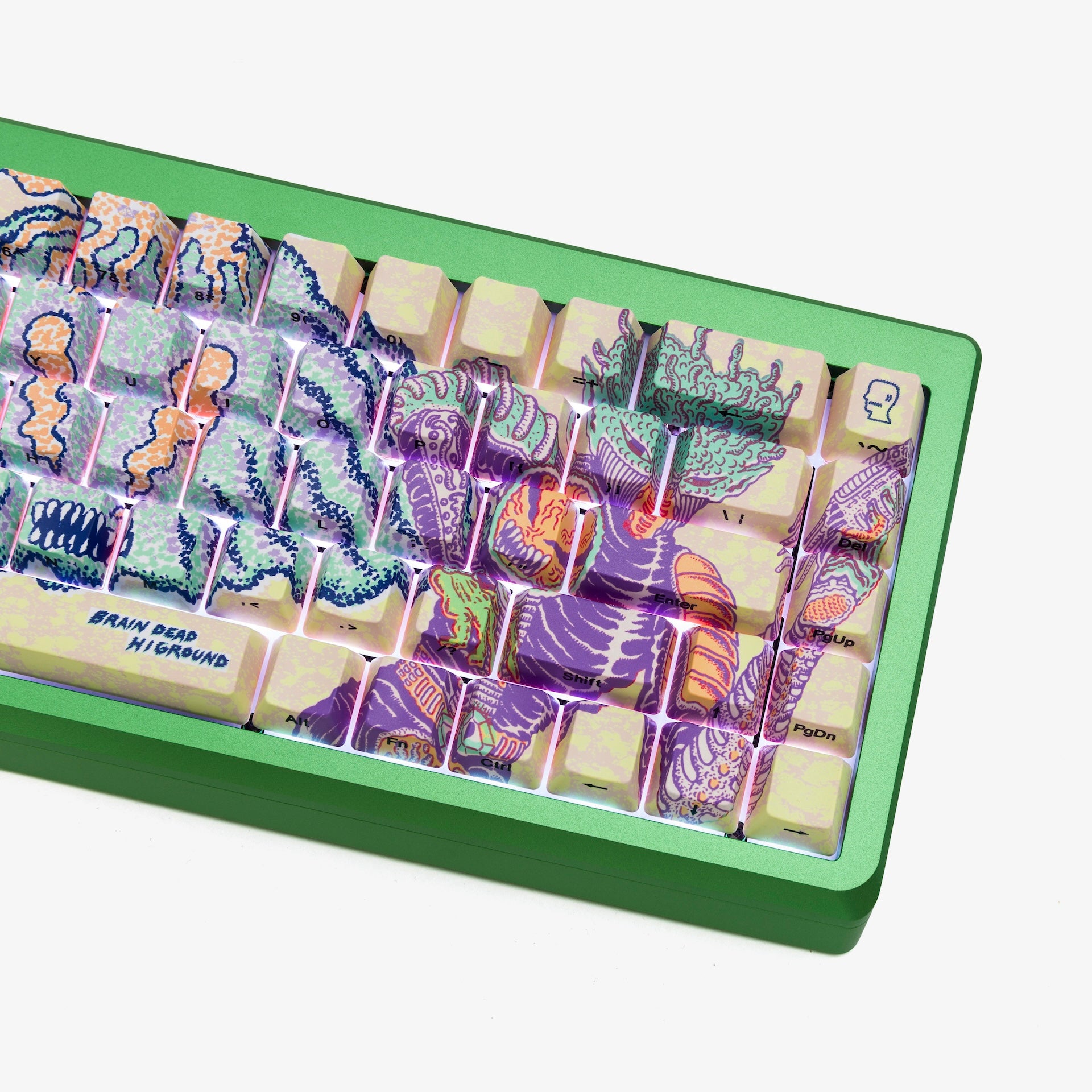 Brain Dead x HG Summit 65 Keyboard - Mechanical Gaming Keyboard with RGB Backlit, Wired USB for PC/Mac - Perfect for Esports, Typing & Office Work