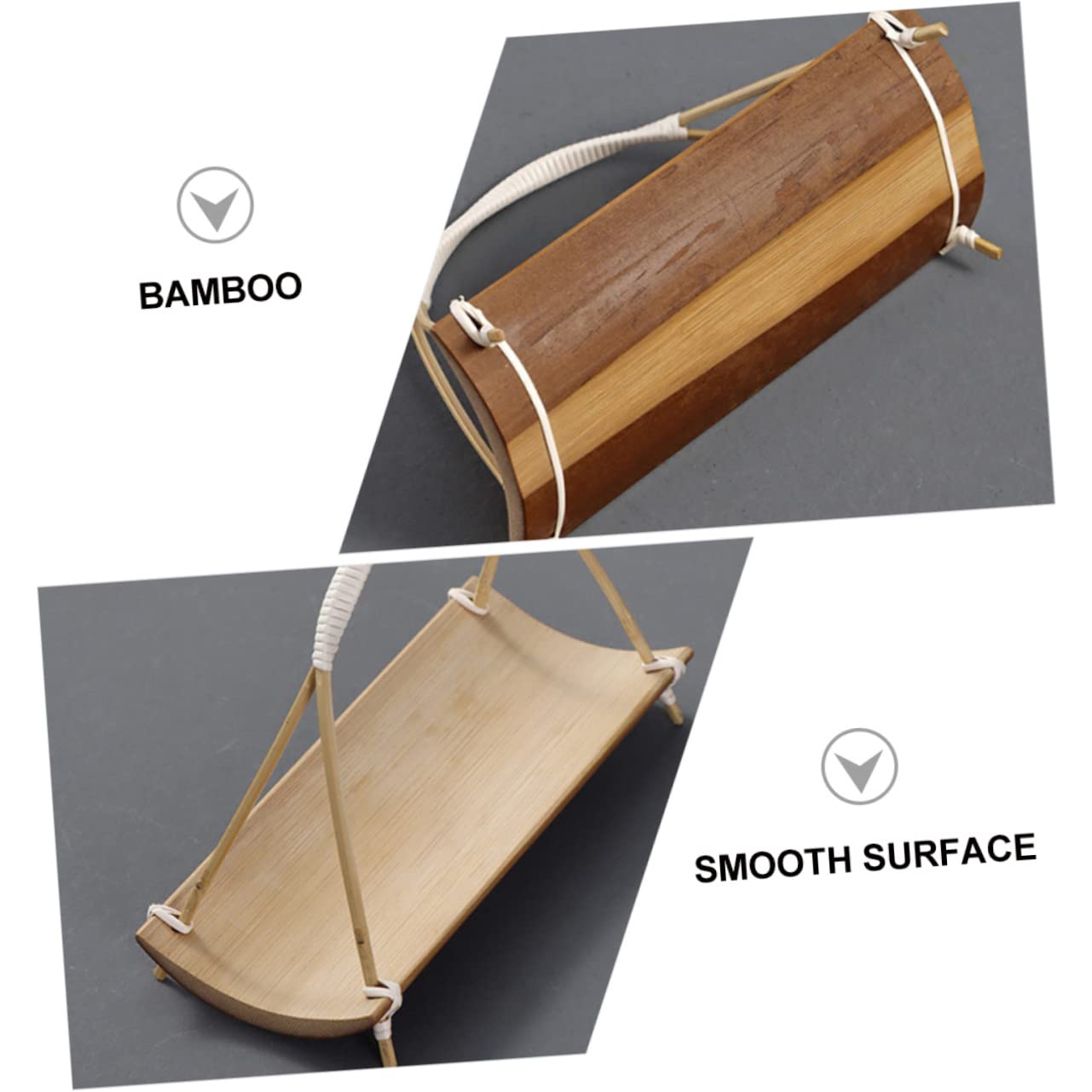 Cabilock Wooden Serving Tray - Bamboo Food Holding Plate for Sushi, Desserts & Napkins | Multi-Purpose Home Tableware for Dining, Kitchen & Party Use