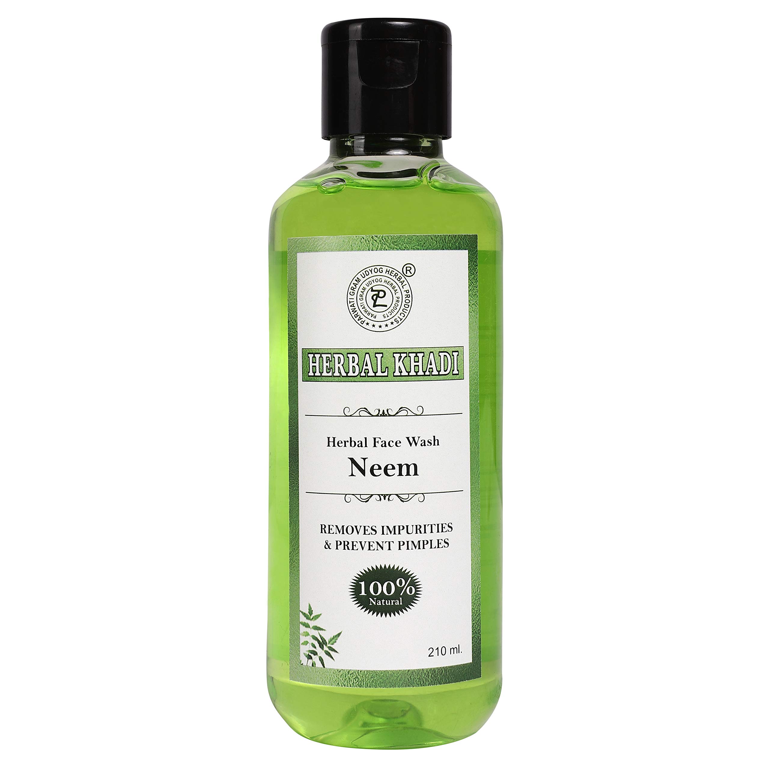 Khadi Neem & Tea Tree Natural Face Wash for Oily Skin - Purifying & Anti-Acne Formula with Aloe Vera & Tea Tree Oil Extract (210ml) - Gentle Cleanser for Men & Women - Perfect for Daily Skincare Routine & Acne-Prone Skin