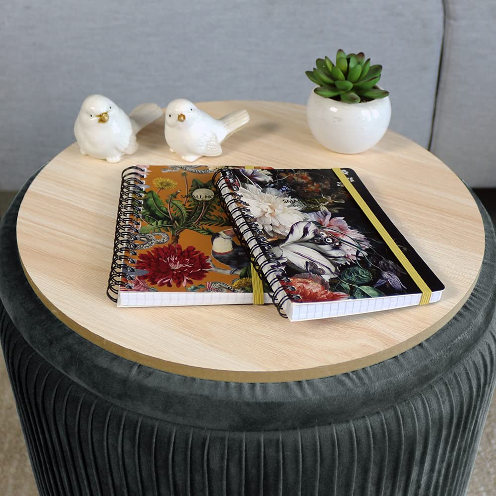 Round Velvet Storage Ottoman Set of 2 - Modern Circle Footrest with Hidden Storage for Living Room, Bedroom & Dorm - Multi-Functional Accent Chair for Extra Seating and Home Organization