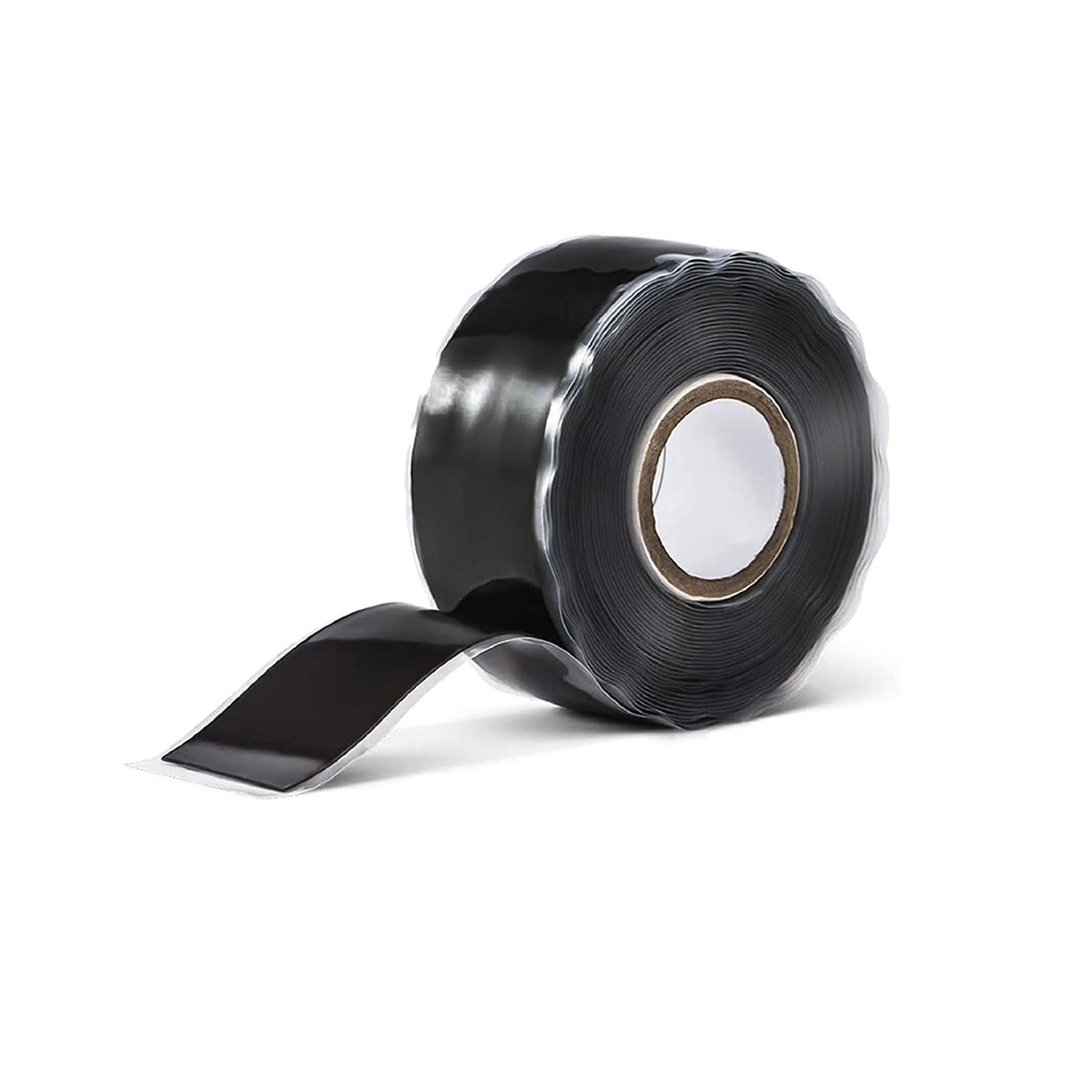 Waterproof Duct Tape 2.5cm x 3m - Heavy Duty Silicone Repair Tape for Leaks, Self Fusing Rubber Seal Tape for Pipes, Faucets, Handles - Ideal for Plumbing, Automotive, Marine & Home Repairs (Black)