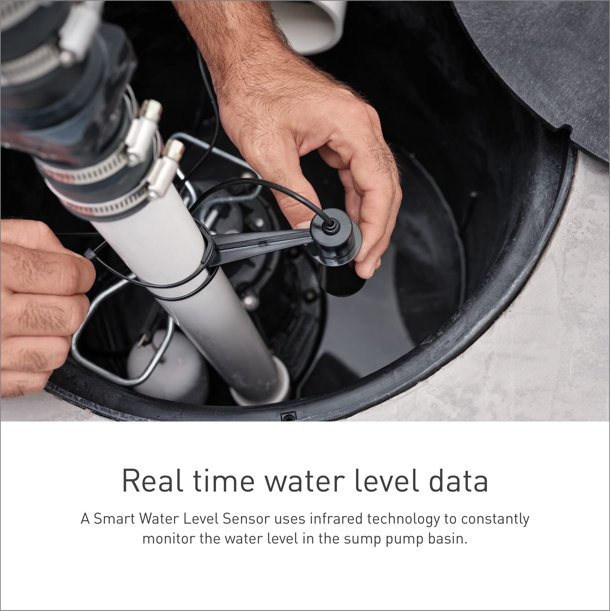 Moen Smart Sump Pump Monitor with Wi-Fi Connectivity - Water Alarm Sensor for Basement Sump Pumps - S2000ESUSA Model - Perfect for Flood Prevention & Home Security Monitoring