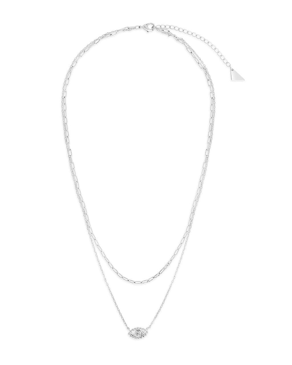 Evil Eye Necklace for Women - Maya CZ Layered Pendant Necklace for Protection & Good Luck - Perfect for Everyday Wear, Gifts & Spiritual Jewelry