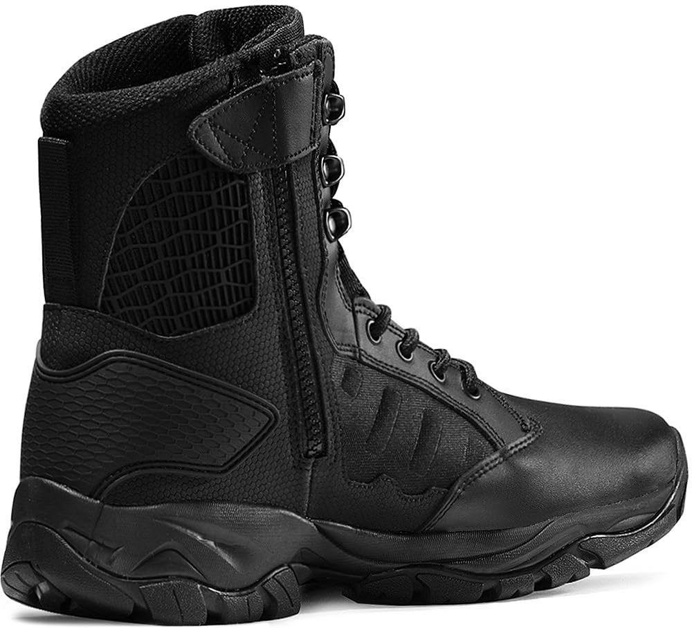 CQR Men's Military Tactical Boots - Lightweight 6 Inch Combat Boots for Outdoor Work, Hiking & EDC | Durable Slip-Resistant Work Boots for Tactical, Hunting & Construction Use