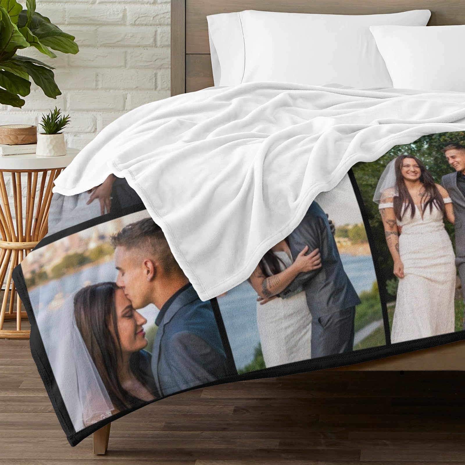 Custom Photo Blanket Personalized with Text - Flannel Throw Blanket for Dad, Mom, Couples, Friends & Pets | 7 Sizes | Made in USA | Perfect for Gifts, Anniversaries & Home Decor