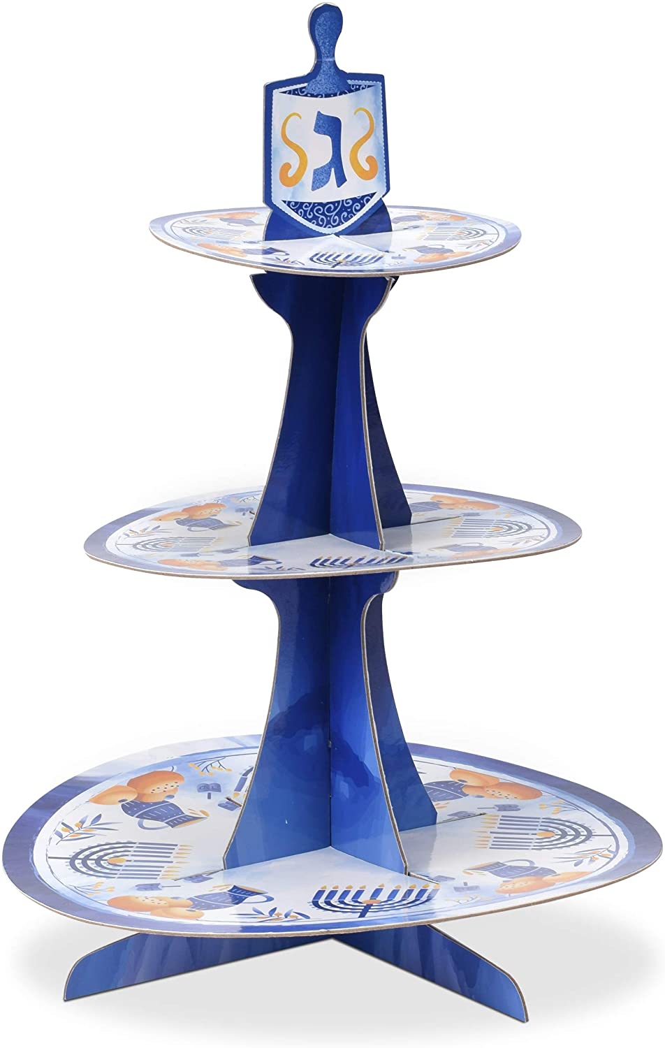 Blue Hanukkah Cupcake Base Par - Perfect for Holiday Baking, Party Decorations & Festive Dessert Displays