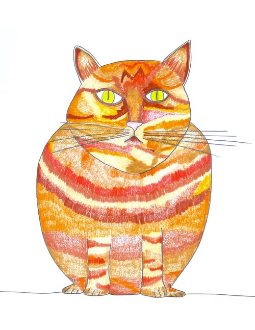 Malcolm Cat Greeting Card - Cute Feline Birthday Card for Cat Lovers - Perfect for Birthdays, Thank You Notes & Special Occasions