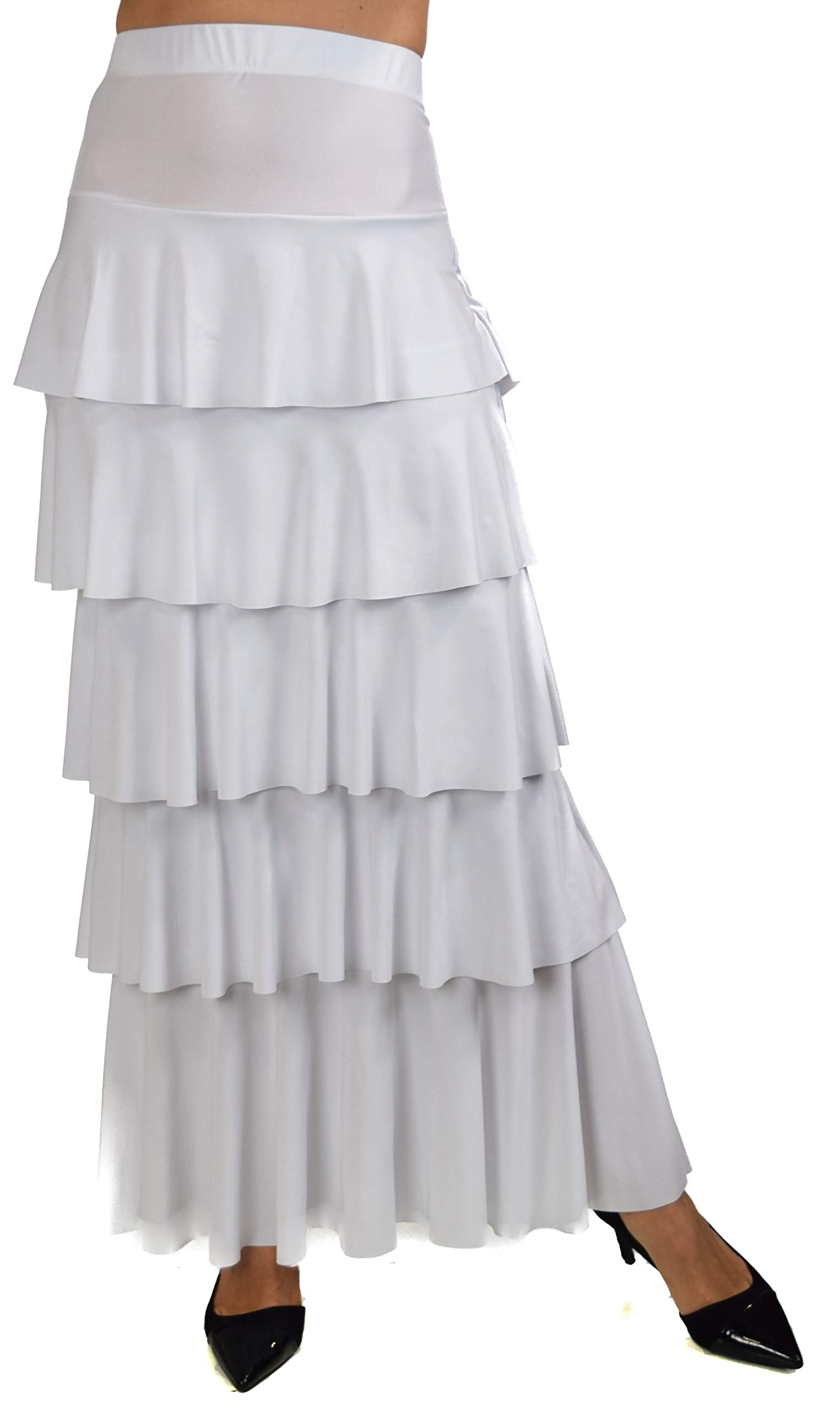 Dare2BStylish Women's Bohemian Waterfall Tiered Maxi Skirt - Flowy Layered Long Skirt for Summer, Plus Size & Regular Sizes | Perfect for Beach, Festival, and Casual Outfits