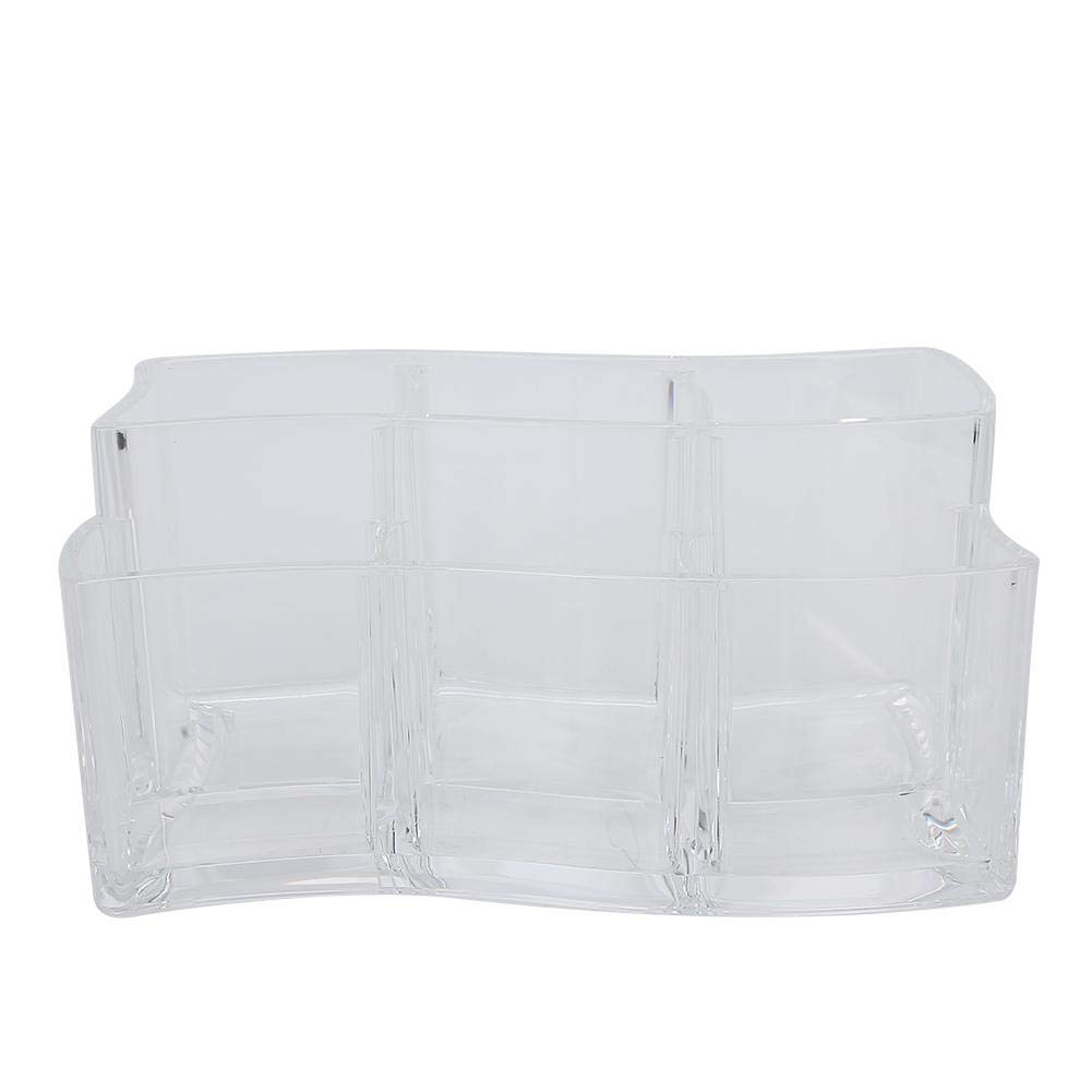 6-Slot Transparent Acrylic Makeup Brush Holder | Cosmetic Organizer Box for Vanity & Desktop | Perfect for Makeup Artists & Beauty Enthusiasts (Ideal for Home, Salon, and Travel Use)