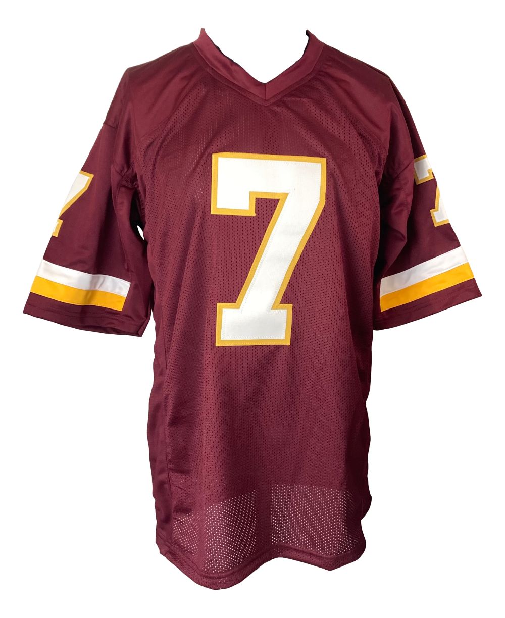 Joe Theismann Autographed Washington Redskins Maroon Football Jersey - 1983 MVP Season - Collectible Memorabilia for Fans & Sports Enthusiasts - Perfect for Display, Gifts, and Game Day Decor
