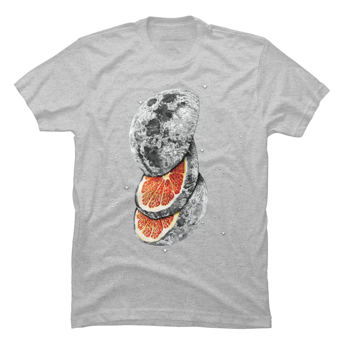 Design By Humans Men's Lunar Fruit Graphic T-Shirt by JPOrmiston - Soft Cotton Tee for Casual Wear & Street Style