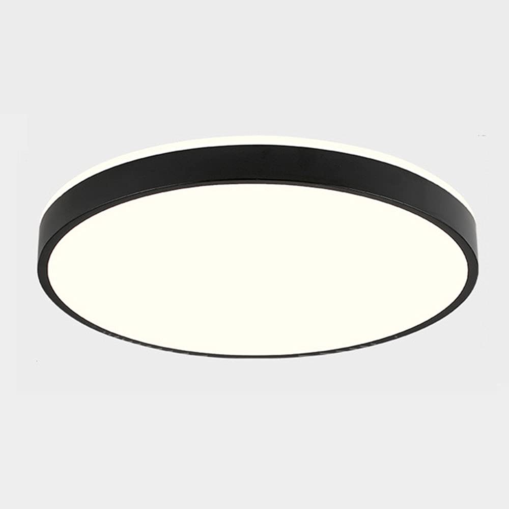 Energy Efficient LED Ceiling Light - 3 Color Temperature Adjustable, Ultra-Thin Flush Mount, Side Emitting Design for Living Room, Bedroom, Kitchen | Modern Minimalist Round Lighting Fixture | SHUANGZ Brand