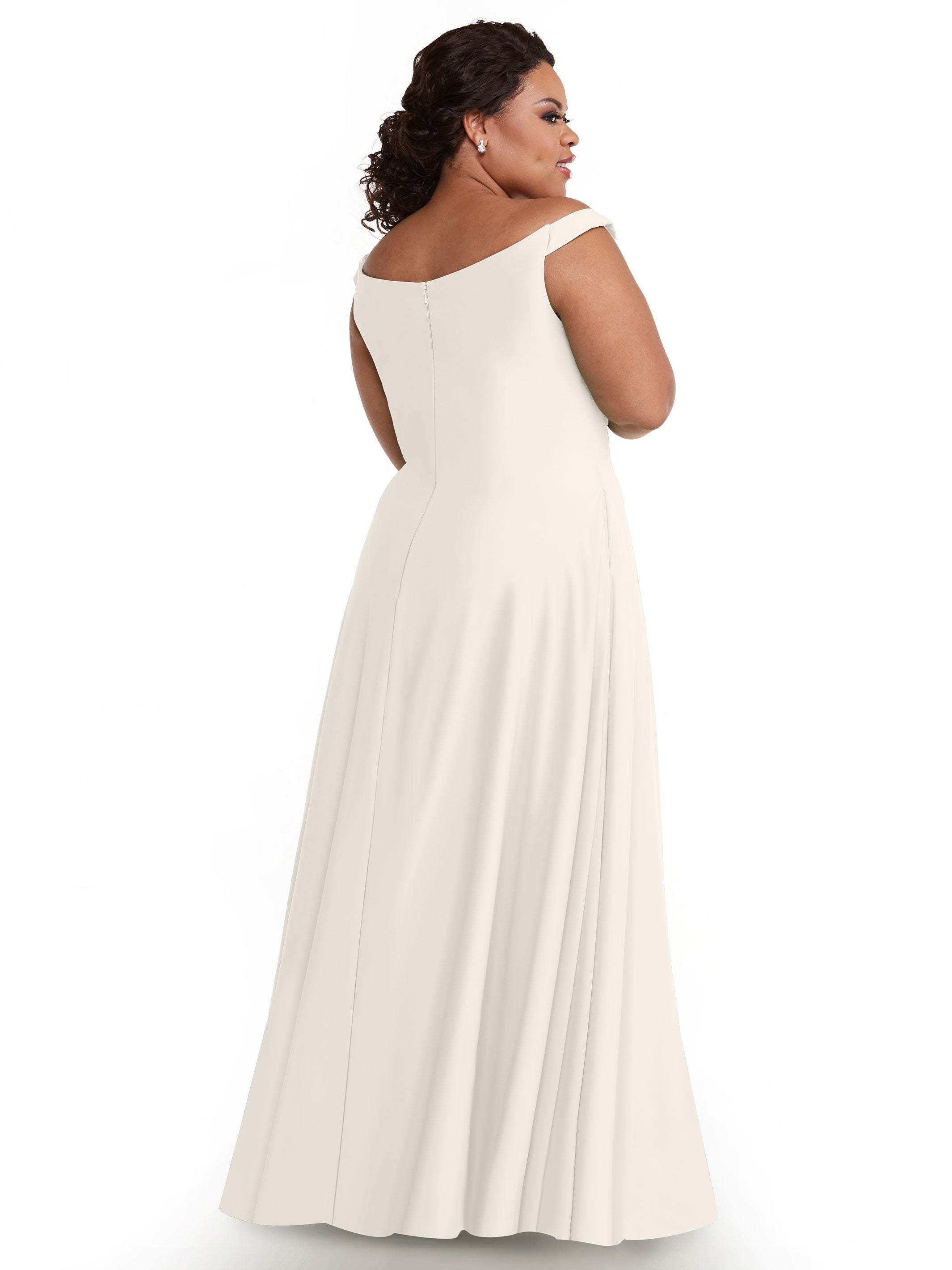 Elegant Off-the-Shoulder Stretch Chiffon A-Line Bridesmaid Dress - Perfect for Weddings, Parties & Formal Events (Style 83005)