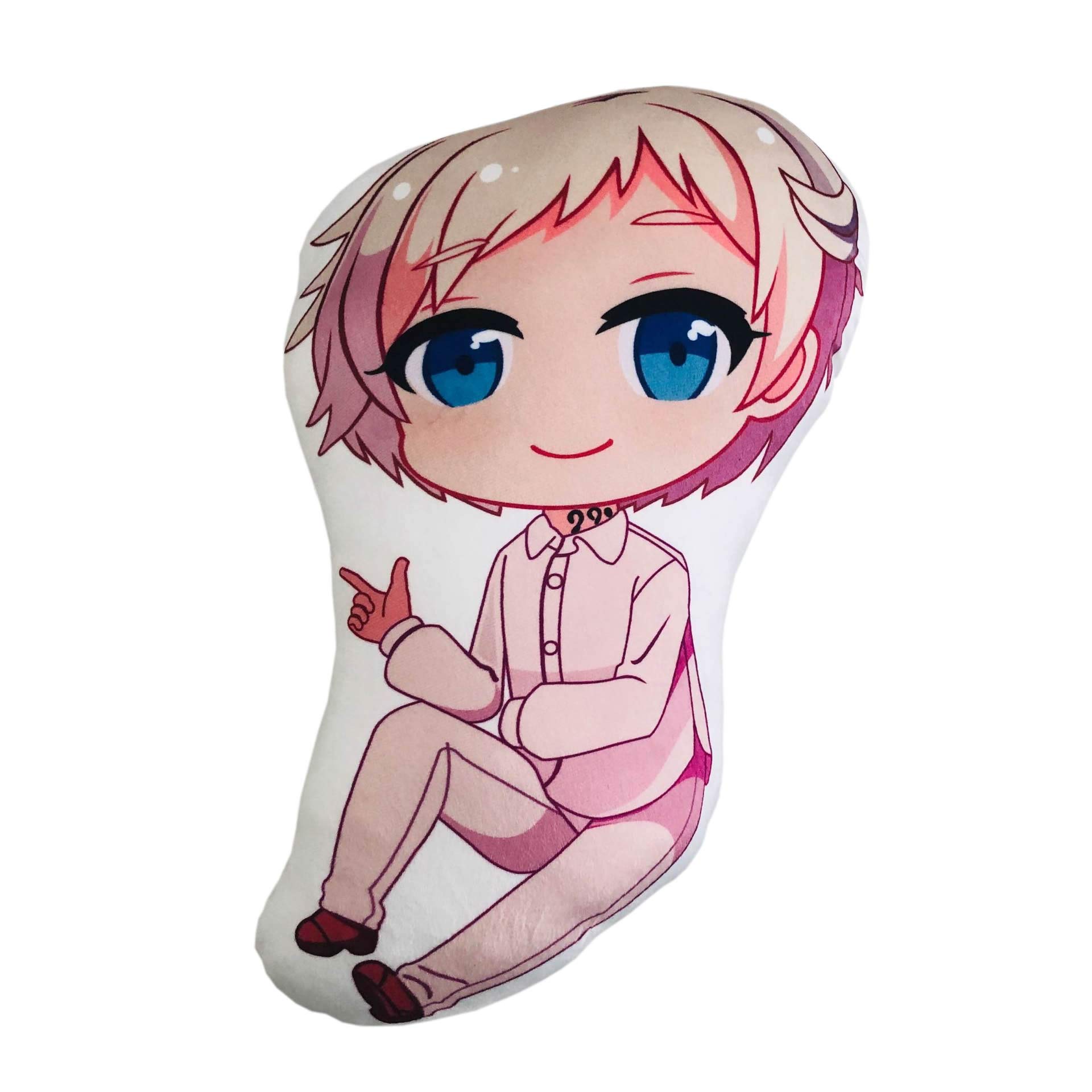 The Promised Neverland Anime Plush Doll - Emma, Ray & Norman Stuffed Pillow Cushion | Cute Collectible Gift for Anime Fans, Bedroom Decor, Cosplay Props & Themed Parties
