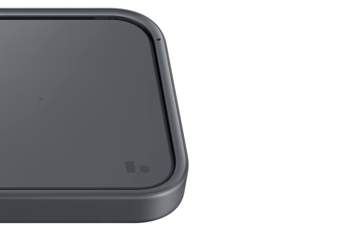 Samsung 15W Fast Wireless Charger Pad - Qi Certified for Galaxy S23/S22/S21, iPhone 15/14/13, AirPods - Compact Design with LED Indicator & USB-C Cable Included (2024 US Version, Gray) - Perfect for Home, Office & Nightstand Charging