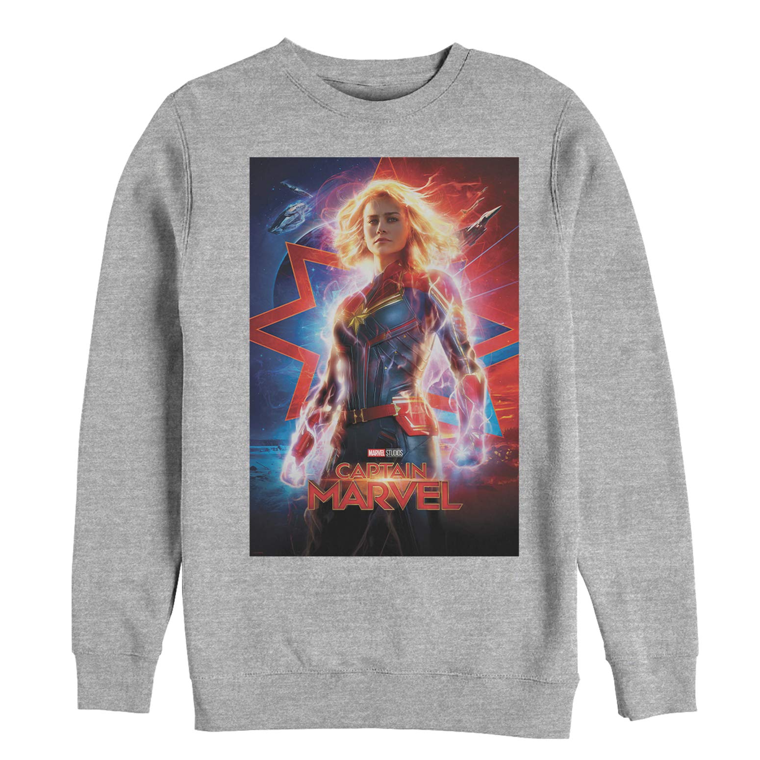 Marvel Men's Captain America Electric Poster Graphic Sweatshirt | Superhero Hoodie for Fans & Cosplay | Perfect for Comic Con & Movie Nights