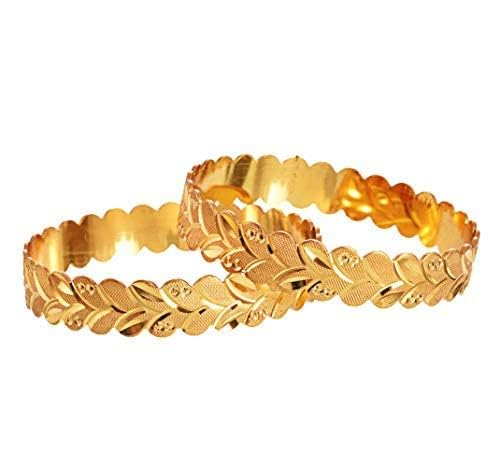 Handmade Gold Plated Traditional Designer Bangles for Women - Elegant Kada Bracelets for Weddings, Parties & Festive Occasions