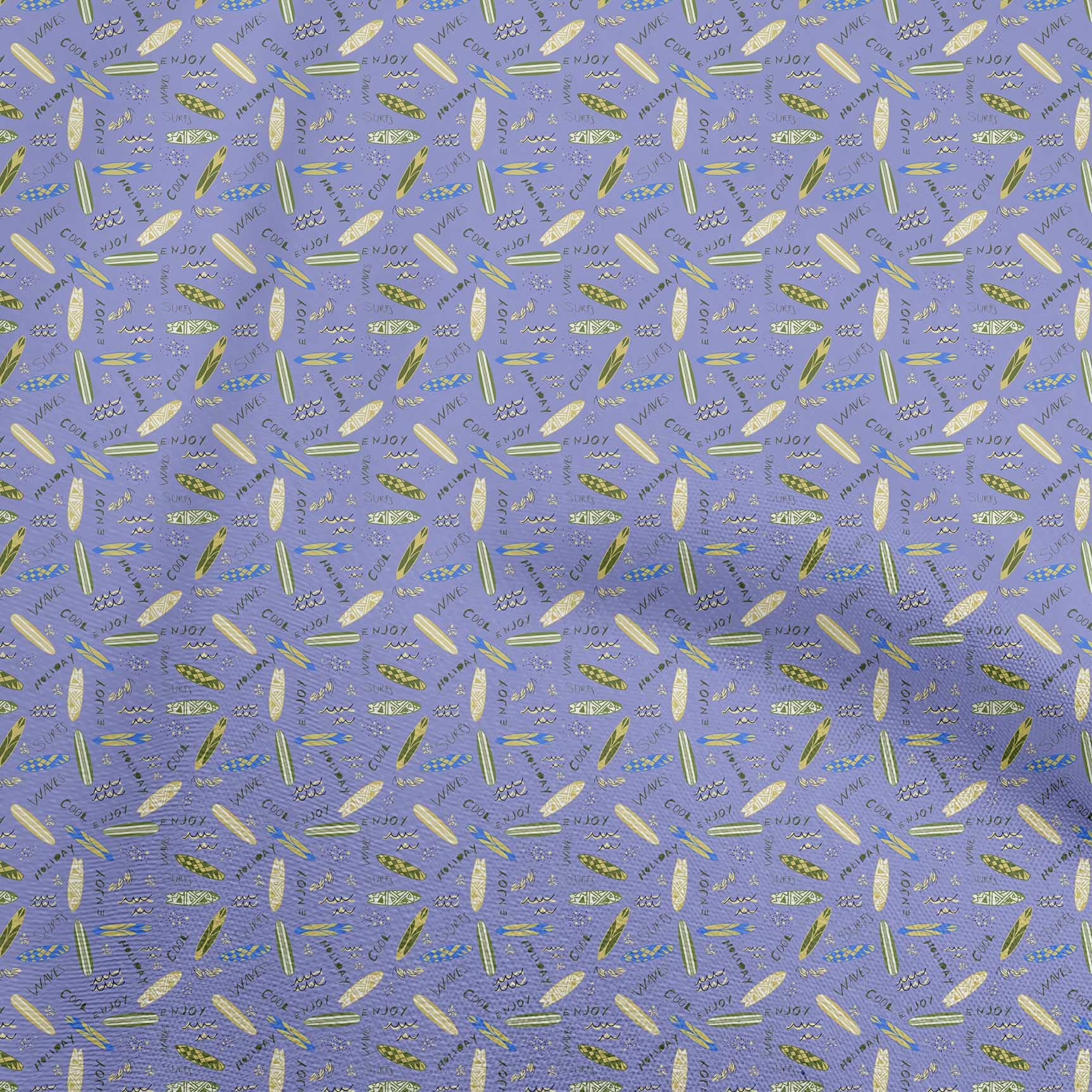 oneOone Cotton Poplin Bluish Violet Fabric - 56 Inch Wide Printed DIY Sewing Material for Beachwear, Dresses & Home Decor | Premium Fabric by The Yard for Clothing & Craft Projects