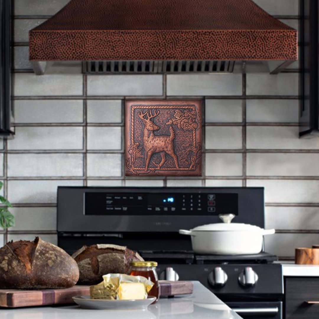 Hand Hammered Copper Tile Backsplash - 12