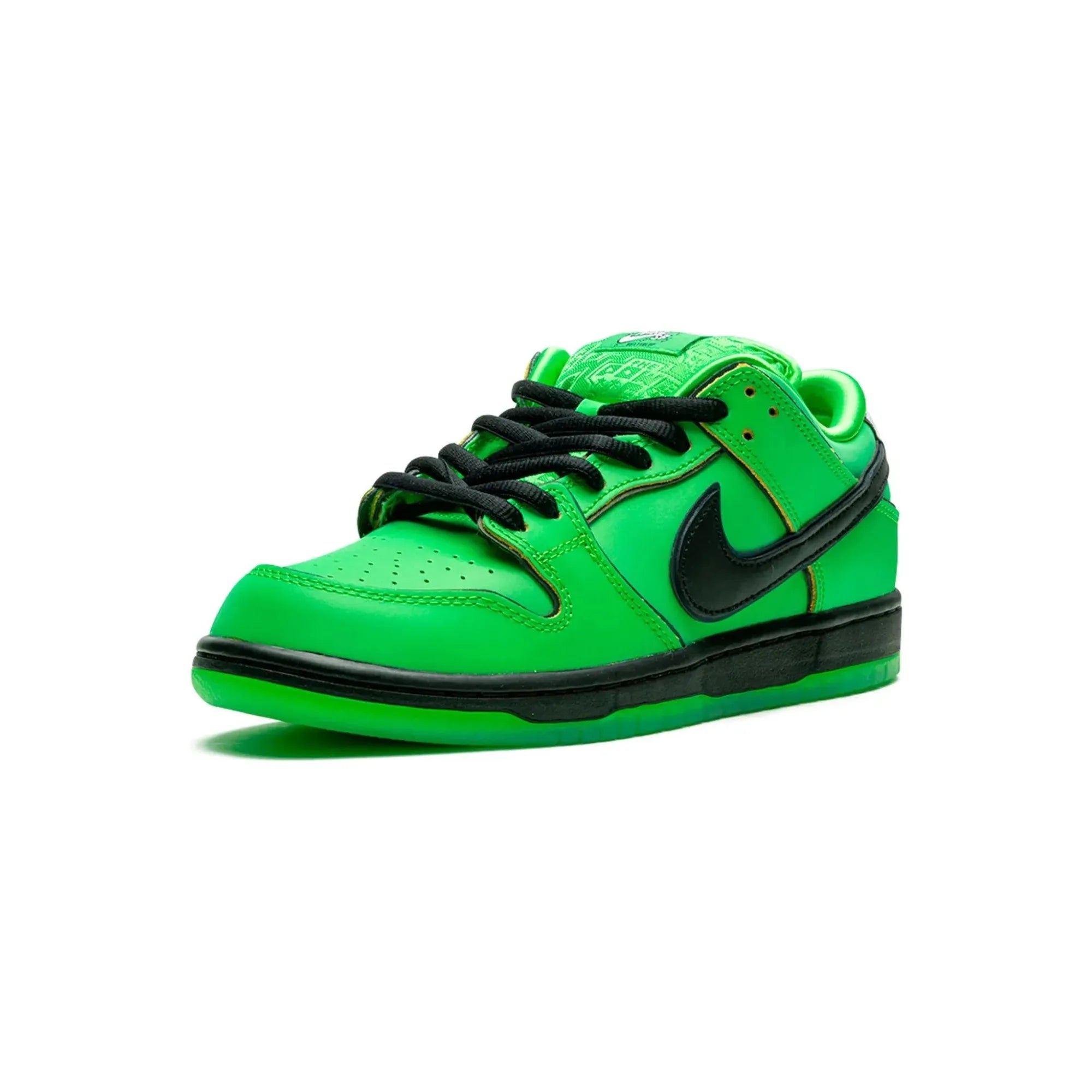 Nike SB Dunk Low The Powerpuff Girls Buttercup Sneakers - Limited Edition Cartoon-Inspired Skate Shoes for Men & Women | Perfect for Streetwear, Skateboarding, and Collectors