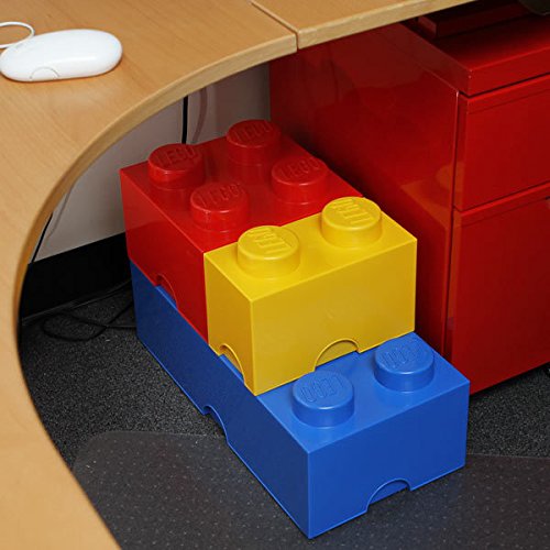 Red LEGO Storage Box with 4 Studs - Organize and Store LEGO Bricks for Kids & Adults - Perfect for Playrooms, Classrooms, and Home Organization