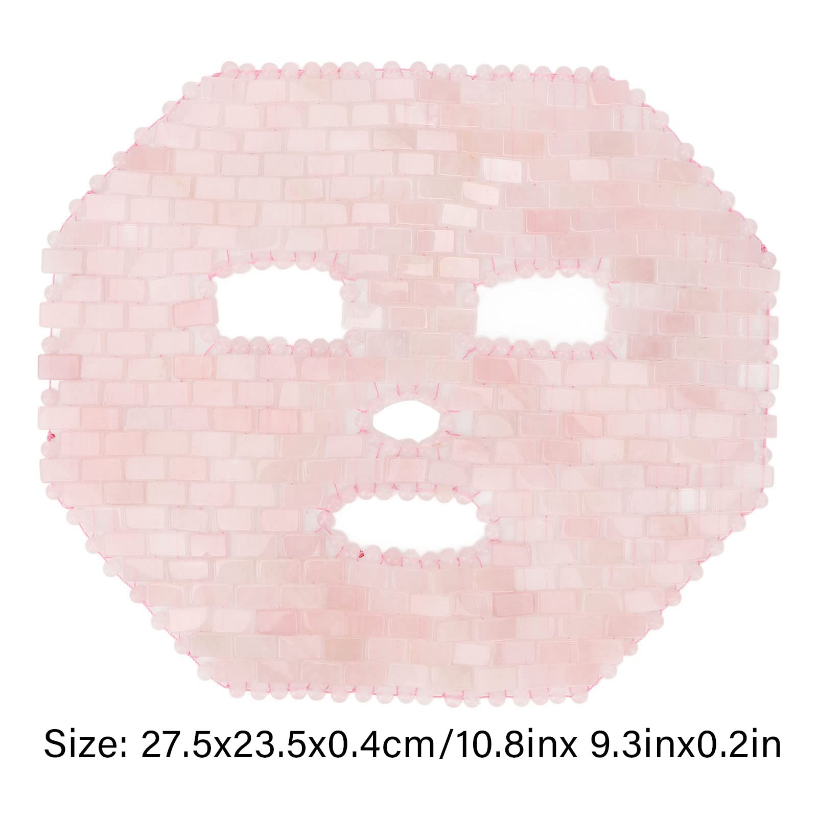 Rose Quartz Facial Mask - Jade Stone Eye Mask for Dark Circles, Spa & Sleep - Reusable Cooling Face Cover for Relaxation & Skincare (Perfect for Home Spa, Travel & Self-Care)