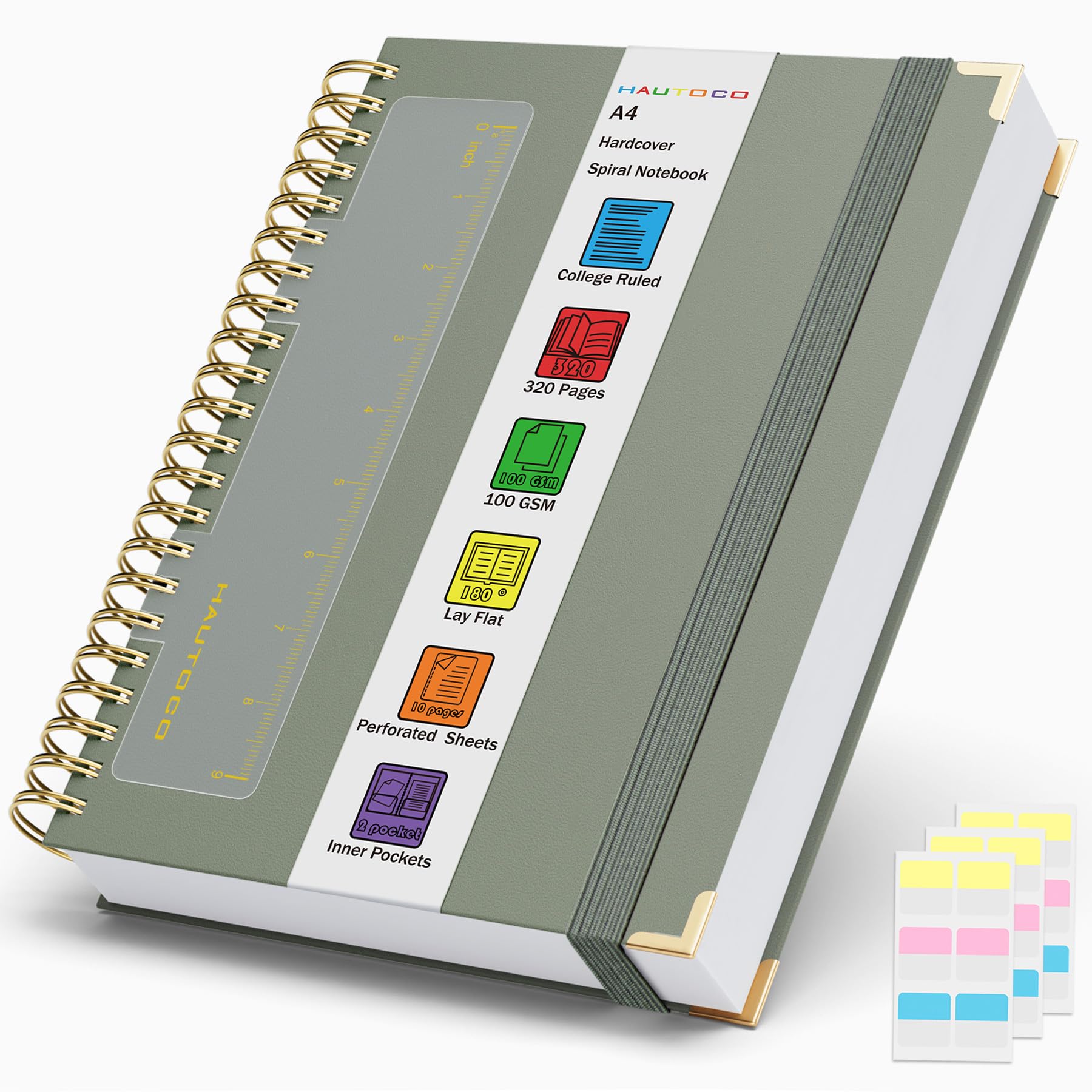 Premium Leather Spiral Notebook Journal - 8.5