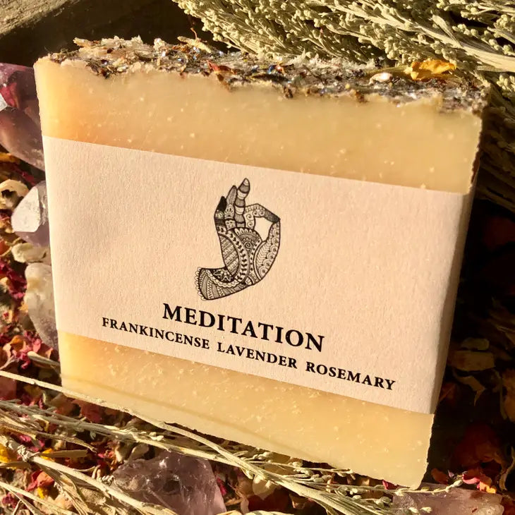 Organic Goat's Milk Soap for Meditation & Relaxation - Handmade Natural Soap for Stress Relief, Dry Skin Care - Perfect for Spa, Yoga, and Mindfulness Practices