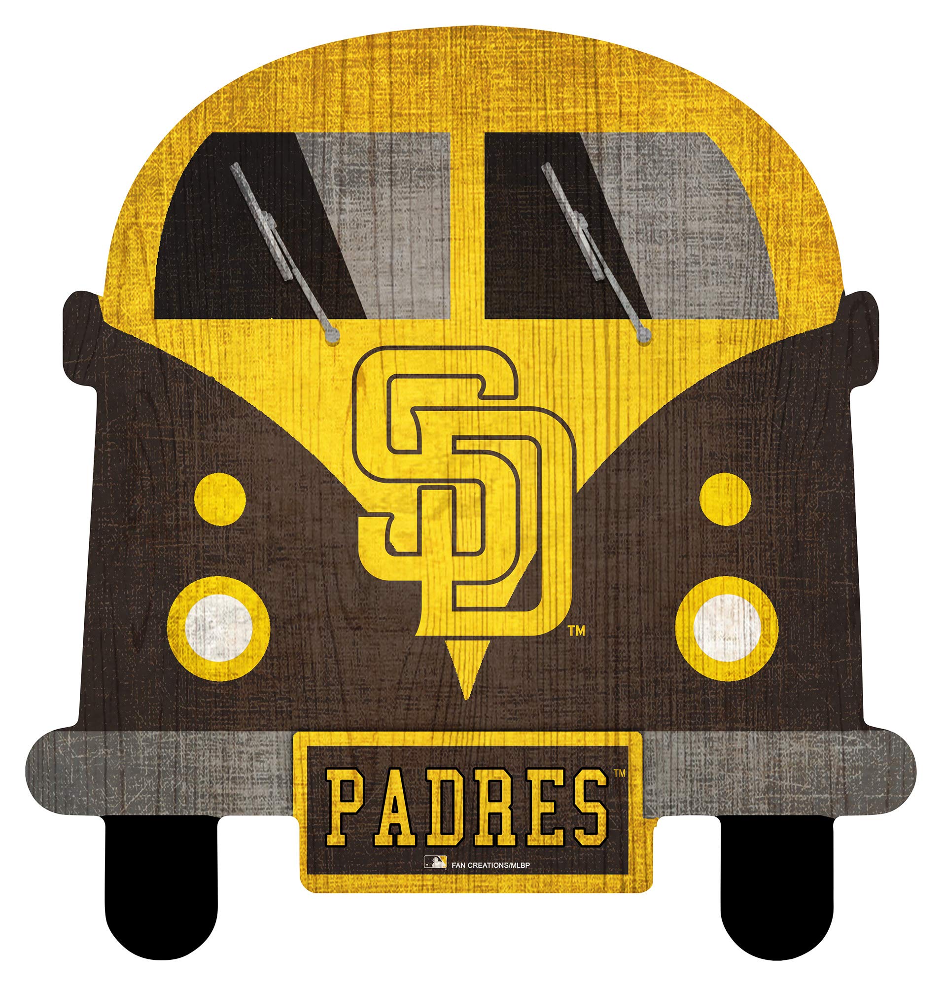 Fan Creations MLB 12 Inch Team Bus Sign - Officially Licensed Baseball Decor for Home, Office, or Game Day Tailgating