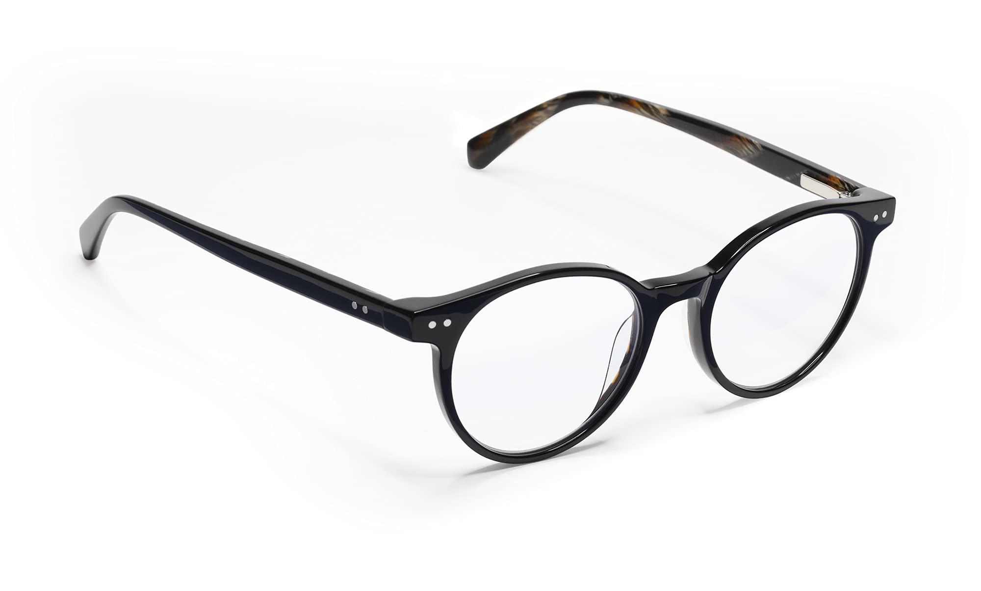 eyebobs Case Closed Wide Reading Glasses for Men & Women | Premium Round Frame for Wide Faces | Sizes 0.0x to 4.0x | Perfect for Office, Reading & Computer Work