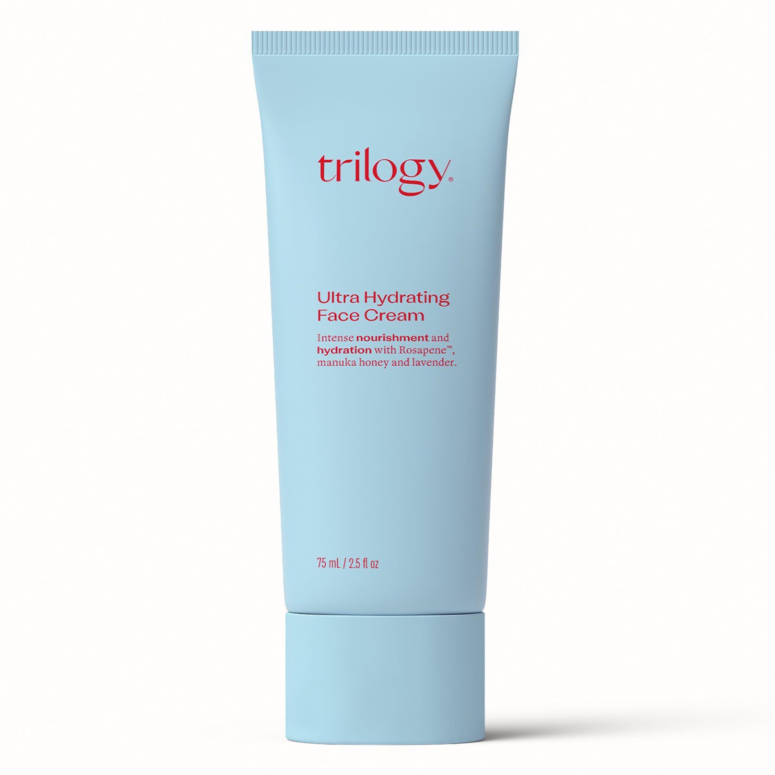 Trilogy Ultra Hydrating Face Cream for Dry Skin - Intense Moisturizing 2.5 fl oz | Day & Night Hydration for Sensitive & Dehydrated Skin