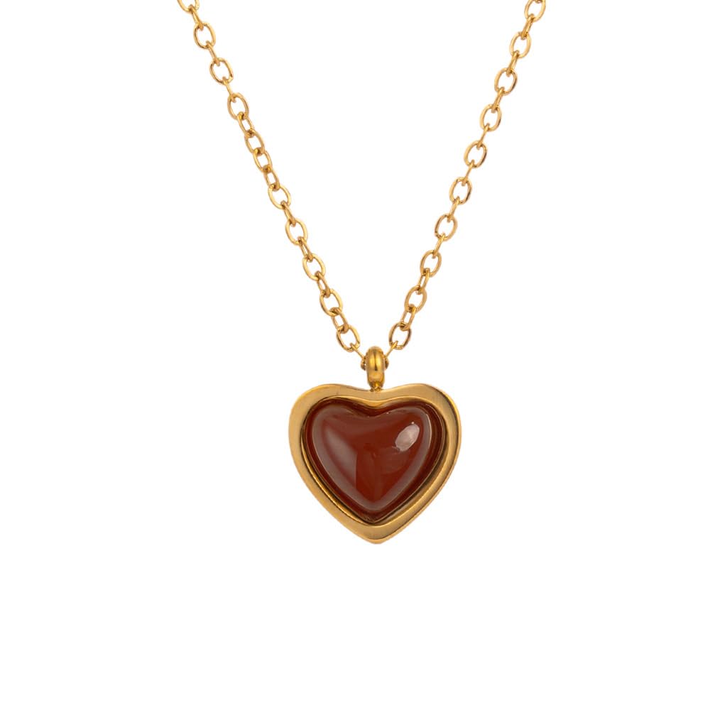 Natural Carnelian Crystal Necklace for Women | Healing Gemstone Jewelry | Orange Carnelian Pendant for Energy & Confidence | Perfect for Meditation, Yoga & Everyday Wear