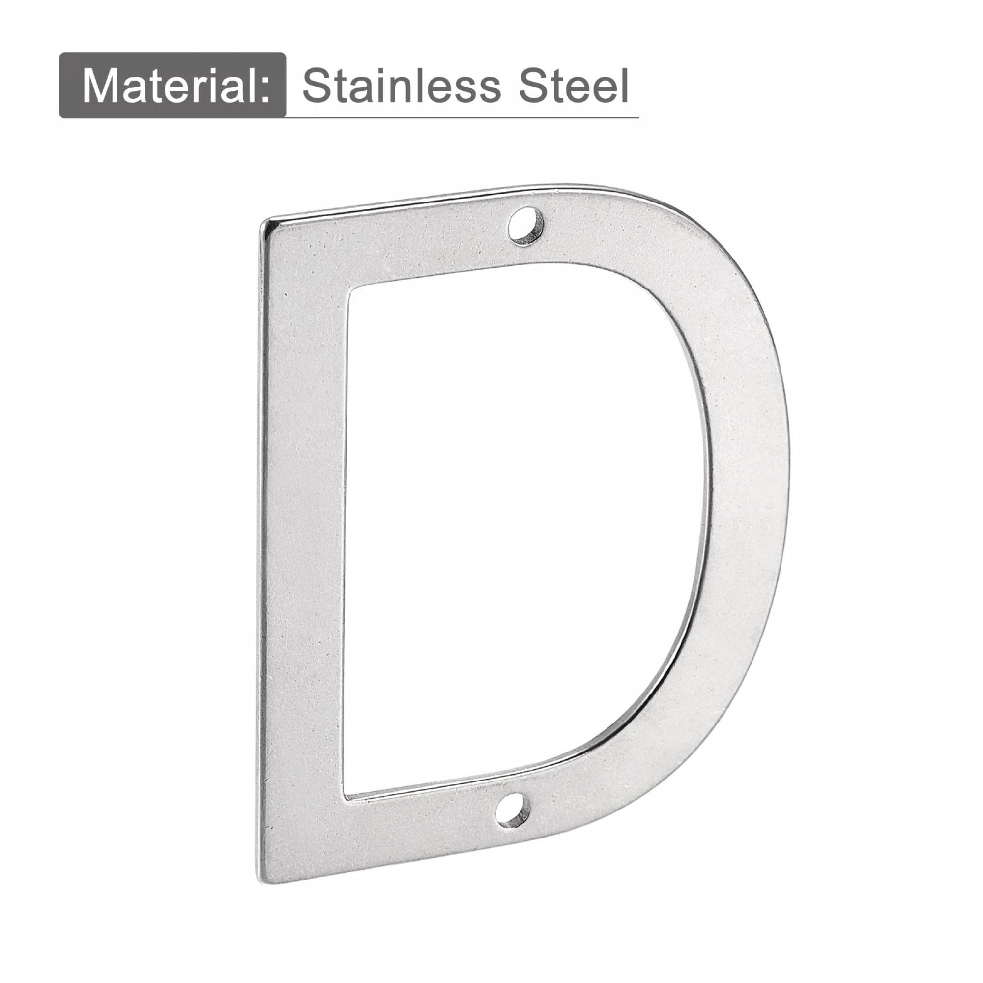 uxcell 1.97 Inch Polished Stainless Steel Letter D - Mailbox, Hotel, Door Address Sign for Home & Business | Durable Outdoor House Number & Address Plaque