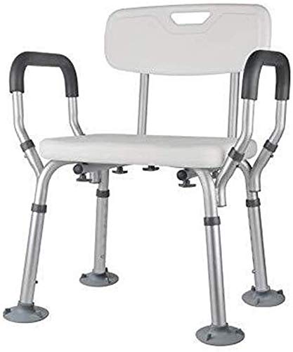 Foldable Adjustable Height Shower Chair with Non-Slip Mat - 200kg Capacity Aluminum Bath Stool for Pregnant Women & Elderly - Perfect for Safe Bathing, Spa Relaxation & Shower Accessibility