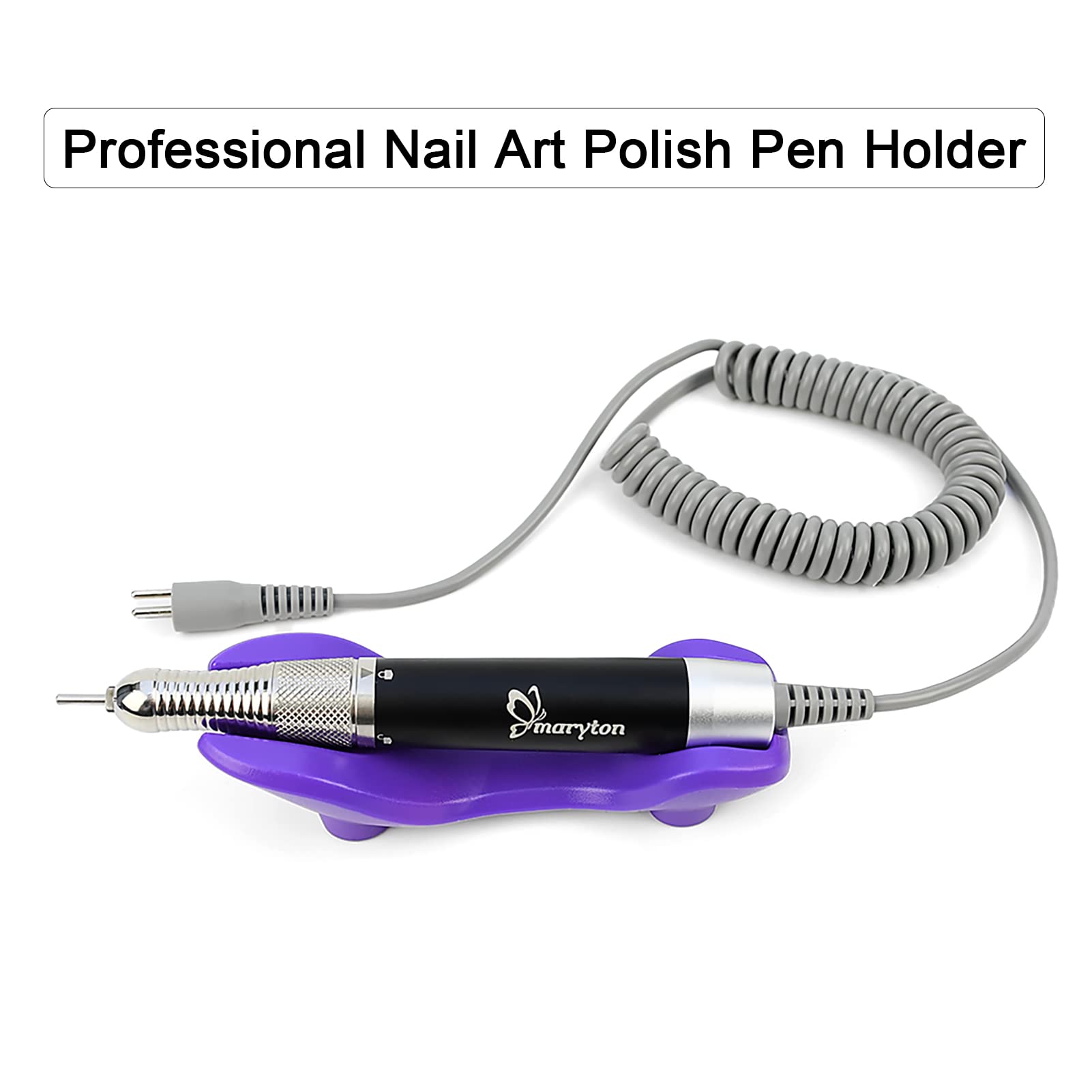 Maryton Electric Nail Drill Pen Holder Stand - Professional Efile Handle Kit with Stable Base for Manicure & Pedicure | Perfect for Salon, Home Use & Nail Art Enthusiasts